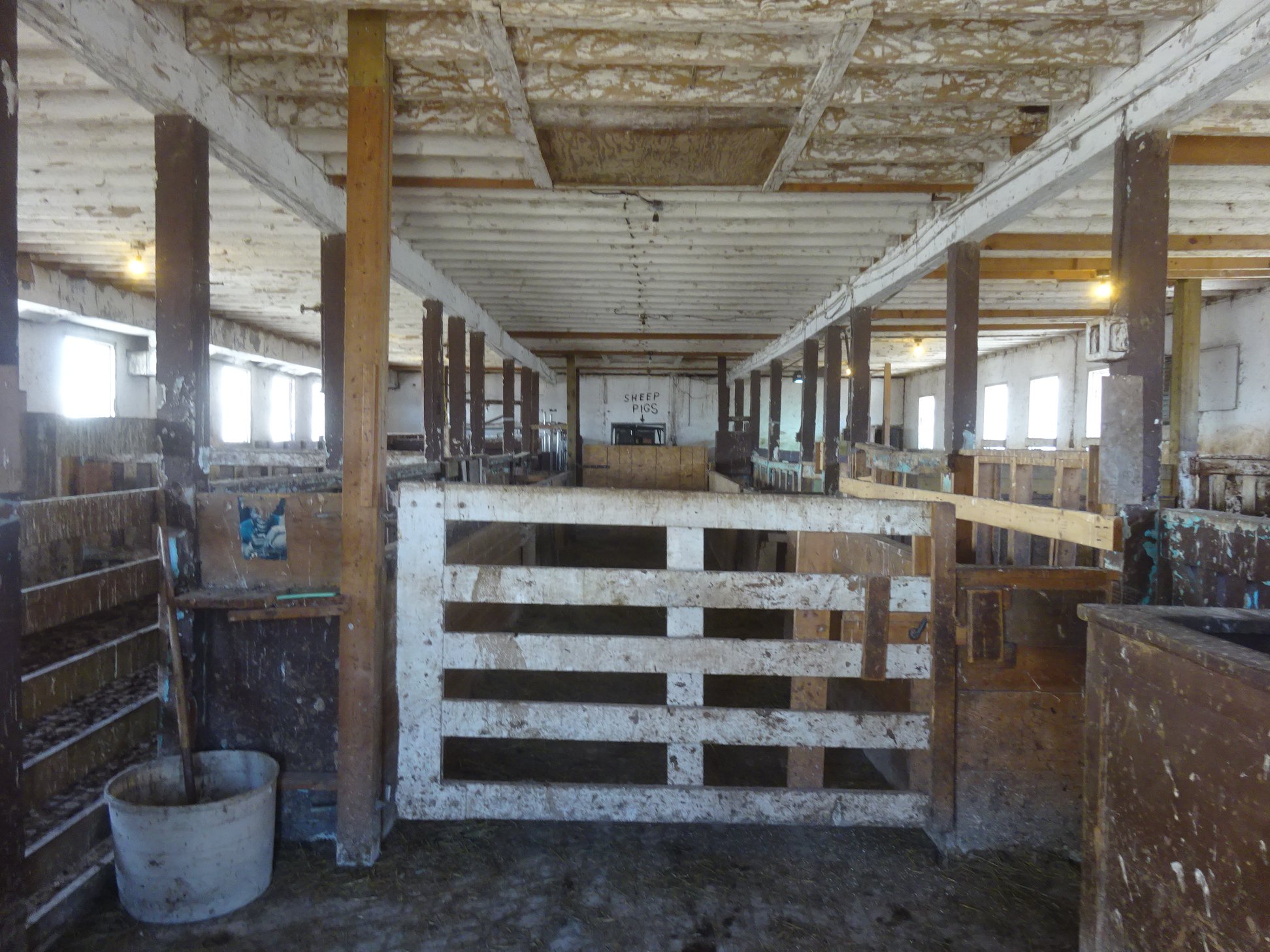Image shows interior of prison farm