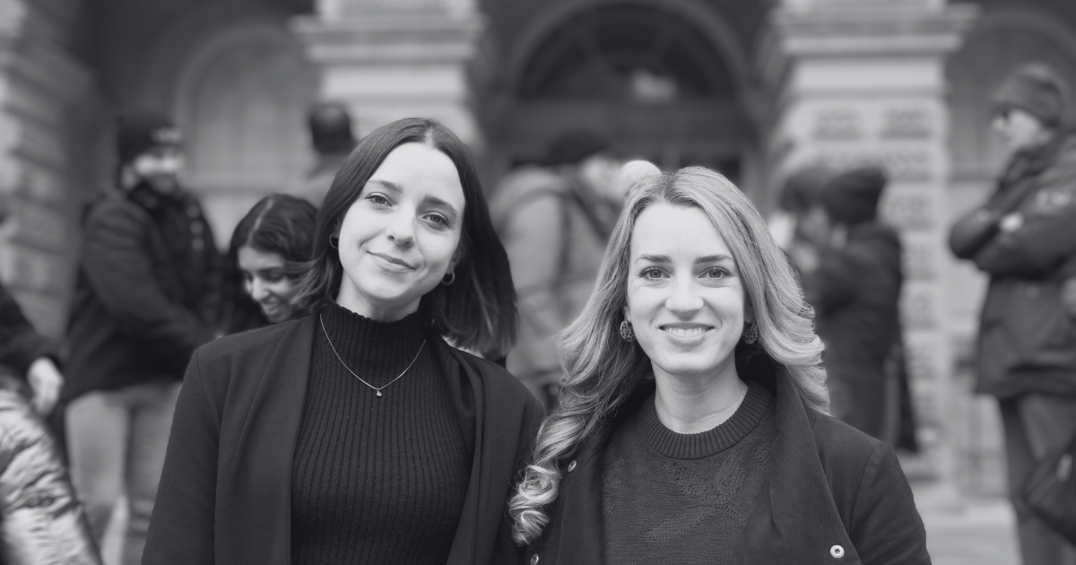 Animal Justice lawyers standing in front of a court house