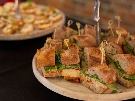 Delicious food at the Animal Justice Holiday Party