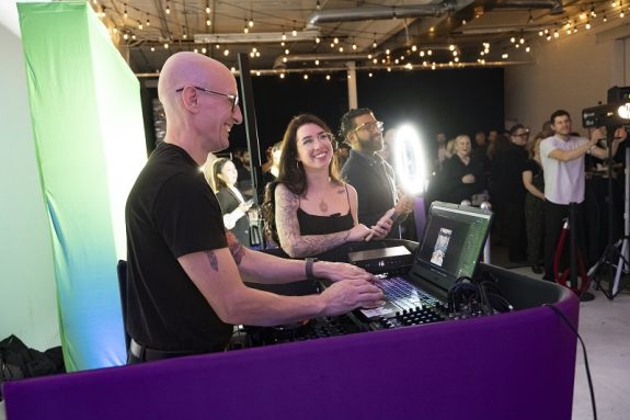 DJ Scottify spinning at the Animal Justice Holiday Party