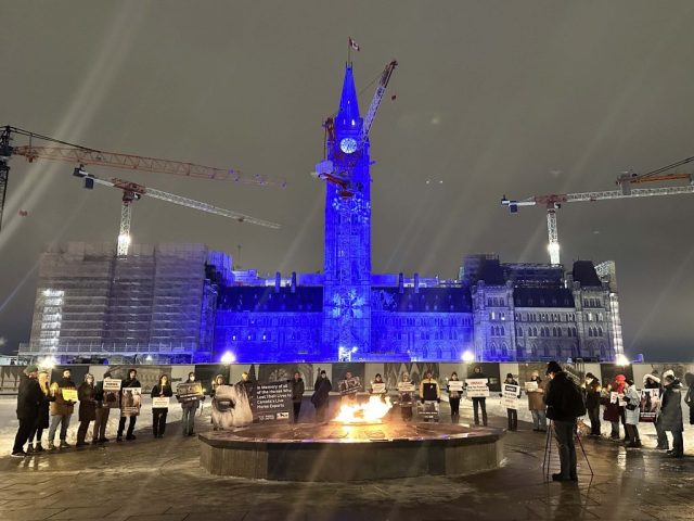 Canadian nationwide vigil for horses killed in live exports.